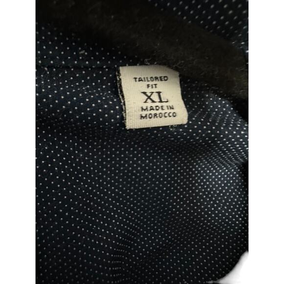 Robert Graham Tailored Fit Navy & White Polka Dot Button-Up Shirt Men's Size XL - Picture 5 of 6